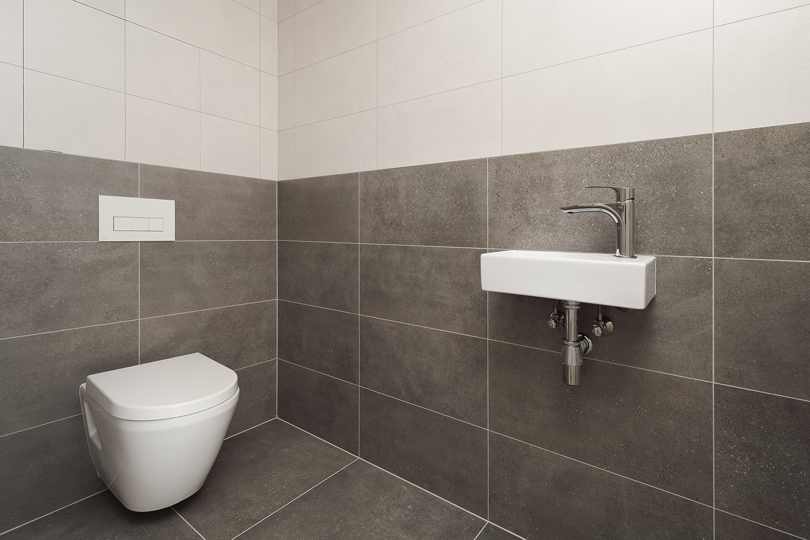 Moderní WC s kvalitními dlaždicemi